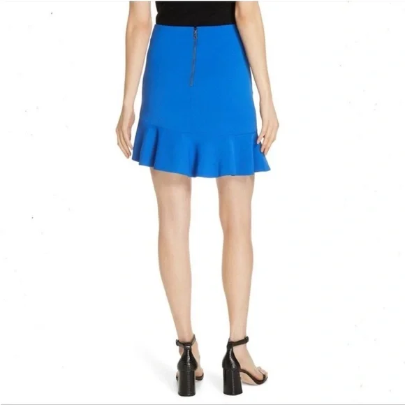 Alice + Olivia cobalt blue ruffle mini skirt